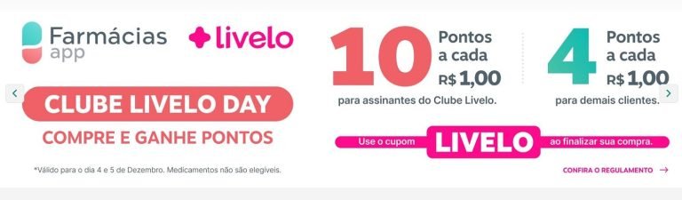 Compra Bonificada 10x1: Farmácias App e Livelo!