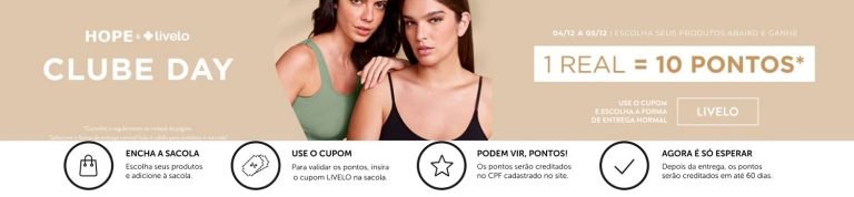 Promoção Hope e Livelo: Ganhe até 10 Pontos por Real!