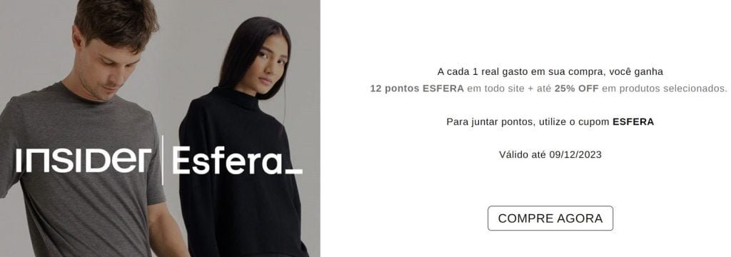 Promoção Insider e Esfera: Acumule até 12 Pontos por Real!